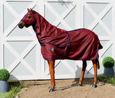 Maroon Show Set + Surcingle with Navy Trim - CLEARANCE -